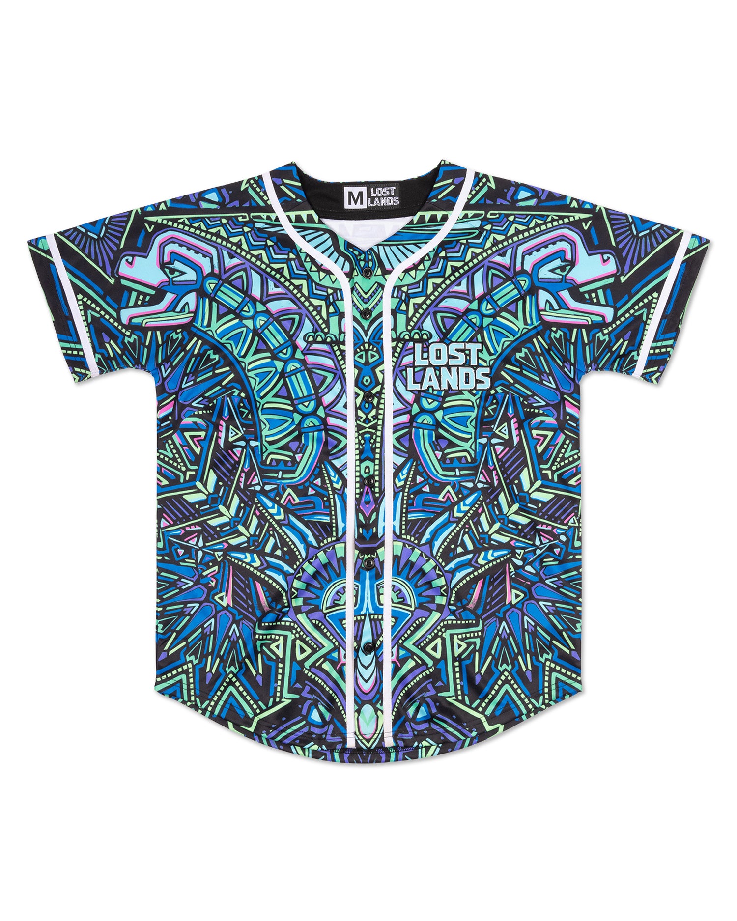 Lost Lands Baseball Jersey - Blue Green
