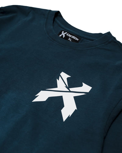 Sliced Logo Split Tie Dye Long Sleeve Tee (Slate Blue/Tie Dye) - Excision