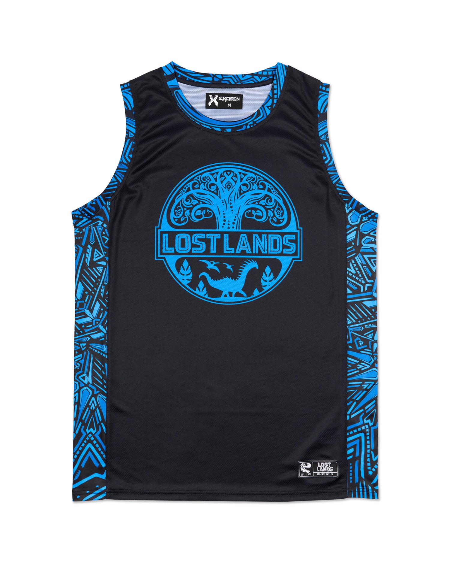 Lost Lands Basketball Jersey - Black Blue
