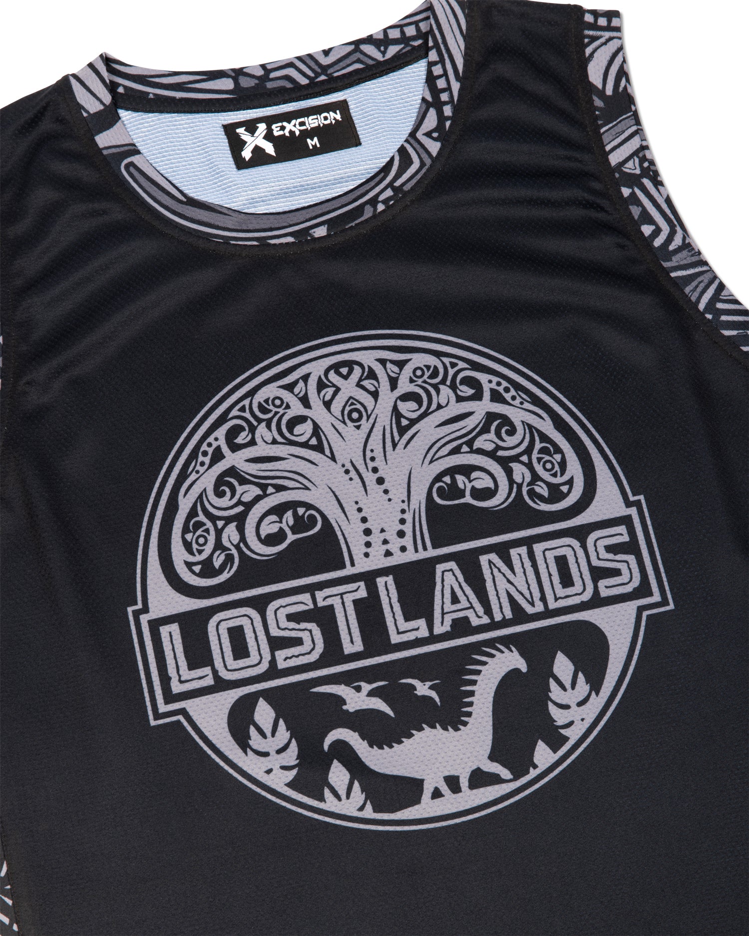 Lost Lands Basketball Jersey - Black Gray