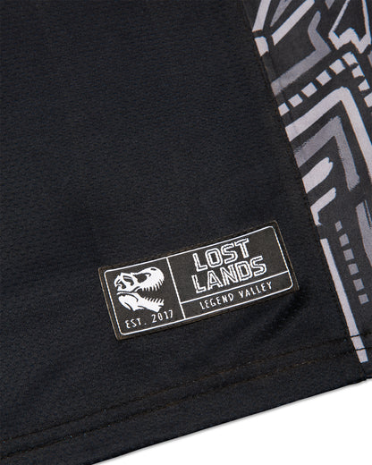 Lost Lands Basketball Jersey - Black Gray