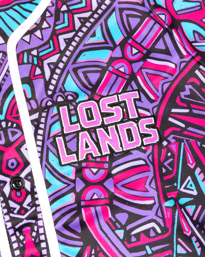 Lost Lands Baseball Jersey - Pink Blue