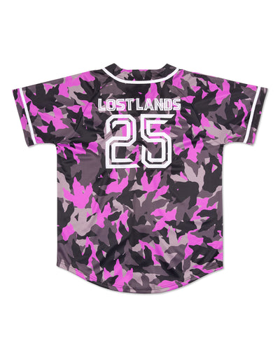 Lost Lands Baseball Jersey - Purple/Black Camo
