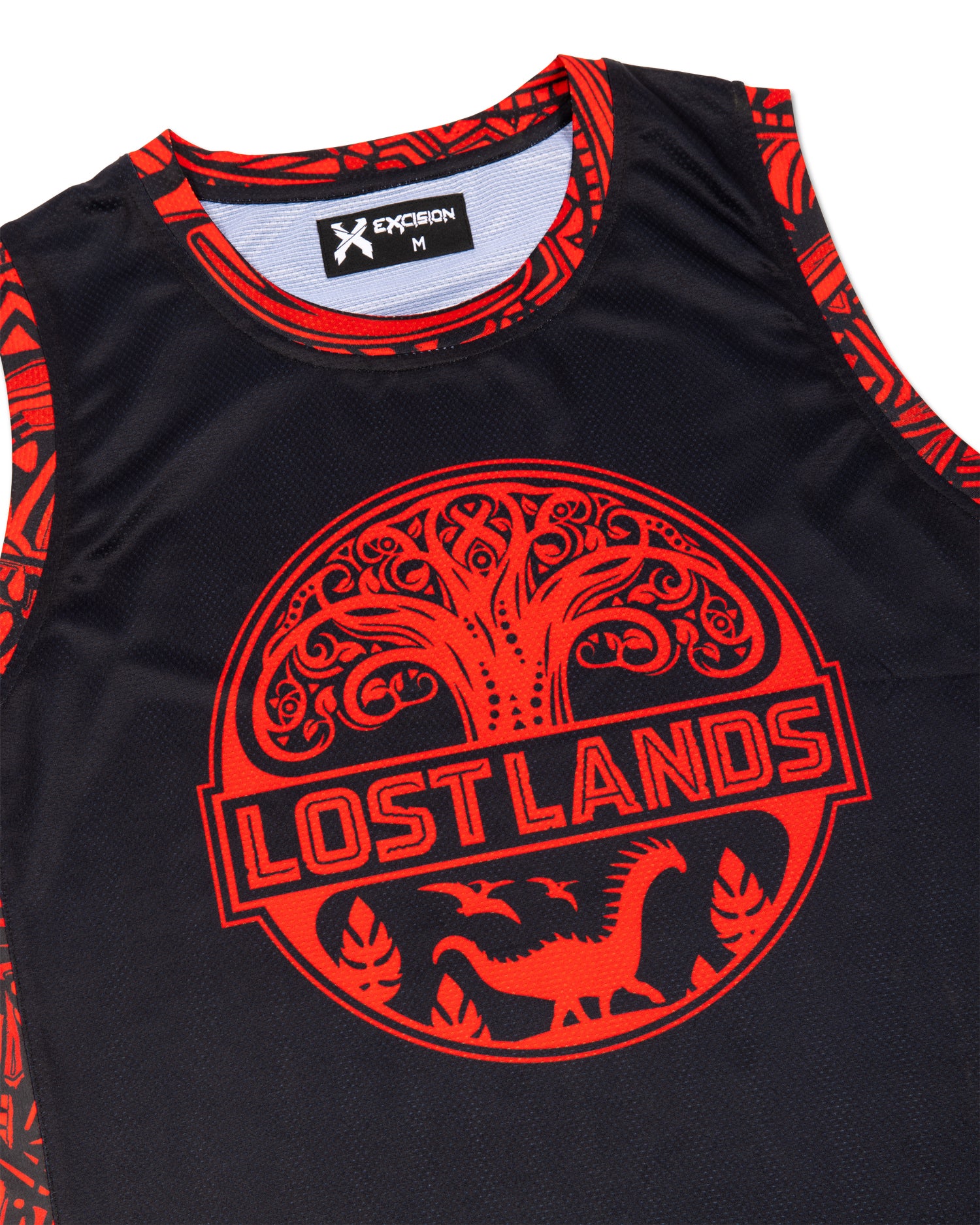 Lost Lands Basketball Jersey - Black Red