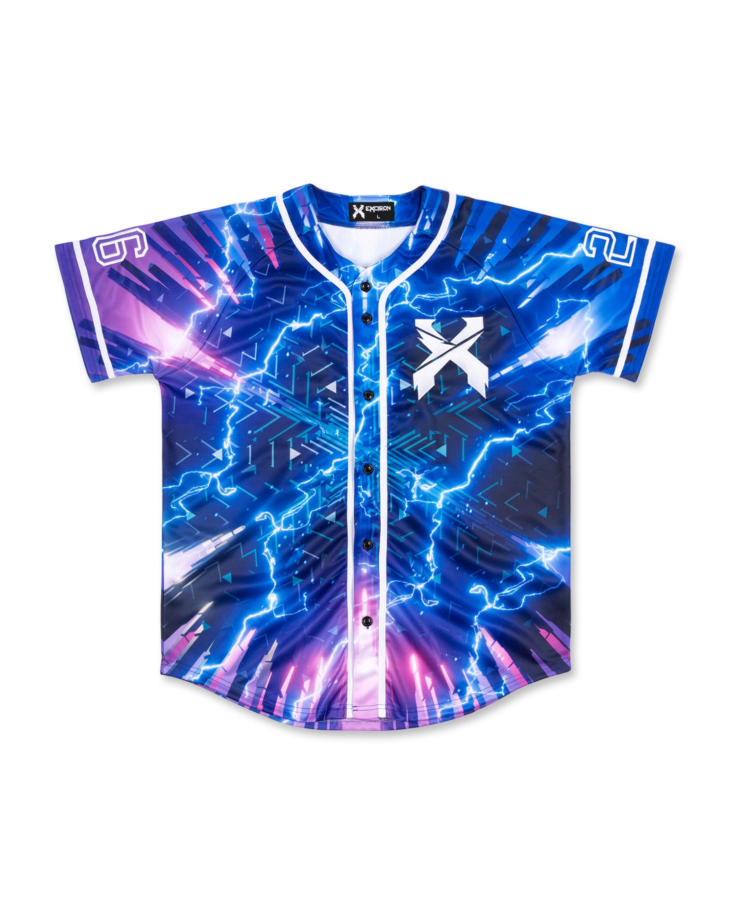 Excision Thunderdome Lightning Bolt Baseball Jersey