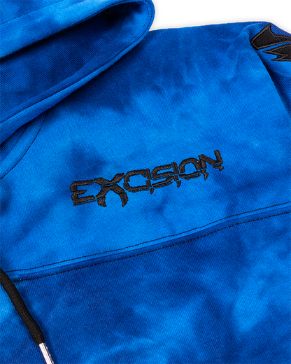 Blue Tie Dye Lacer Hoodie - Excision