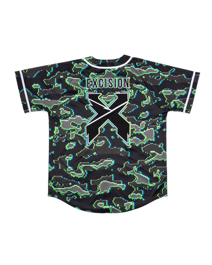 Excision Green Camo Baseball Jersey - Excision