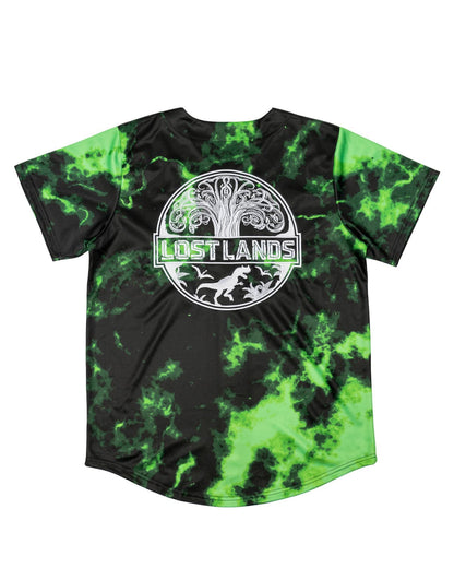 Lost Lands Tie Dye Baseball Jersey (Green) - Excision