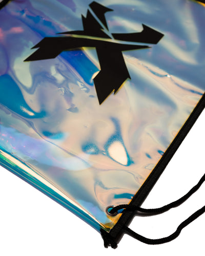 Sliced Logo Holographic Drawstring Bag - Excision